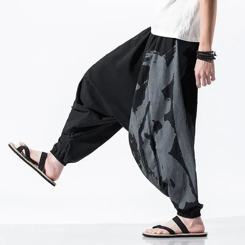 Japanese Cropped Linen Pants image 1