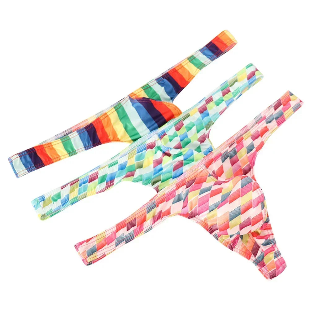 Bold Print U-Pouch Thong for Men image 0