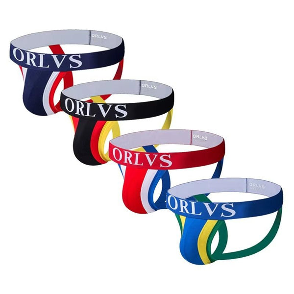 Classic Sport Striped Jockstrap Set