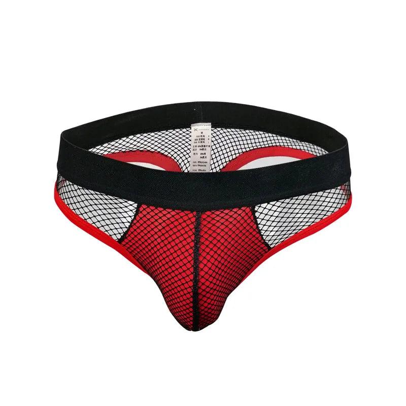 4-Pack Transparent Fishnet Thongs image 1