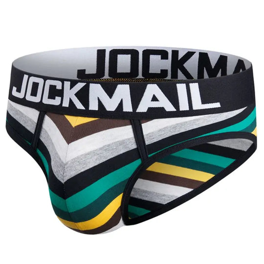 JOCKMAIL Rainbow Stripe Cotton Briefs image 0