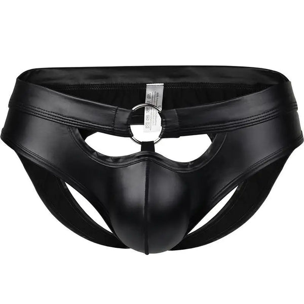 Erotic Faux Leather Jockstrap-2XL