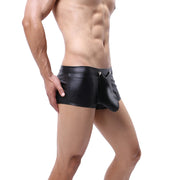 Daring Faux Leather Open-Front Boxer image 0