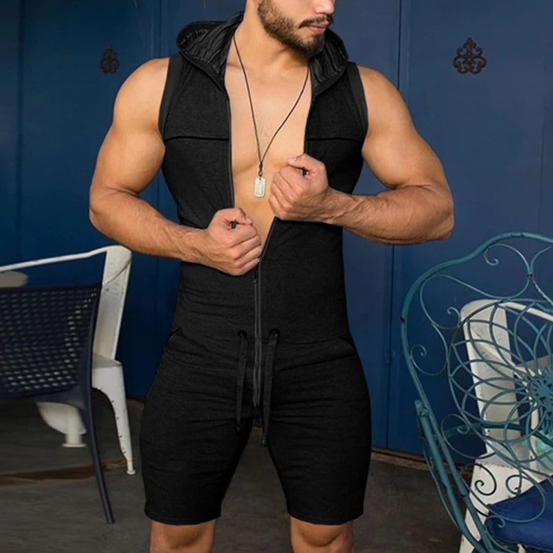 Short Zipper Sleeveless Bodysuit image 1