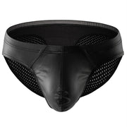 PU Leather Mesh Briefs image 6