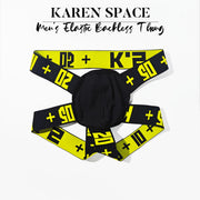 Men's Open Back G-String Underwear Sexy Low Waist U Convex Pouch Elastic Belt Thong Jockstrap Fashion Fancy Gay Underpants