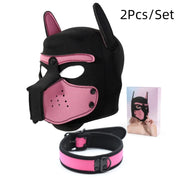 Latex Rubber Dog Mask with Collar image 12