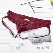 Mesh Jockstrap Men Thong Underwear Sexy Pouch Backless Erotic Panties Jock Straps Lingerie Breathable Underpants Slips Wangjiang