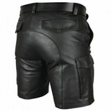 Edgy Faux Leather Club Shorts image 1