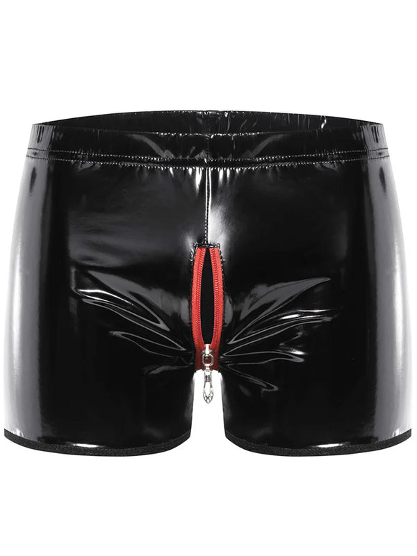 Shiny Faux Leather Shorts