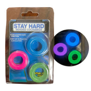 Luminous Delay Control Cock Rings Set image 1