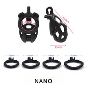 Male Chastity Cage with Lock Rings image 5