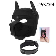 Latex Rubber Dog Mask with Collar image 15