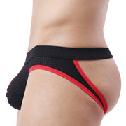 Mesh Jockstrap Men Thong Underwear Sexy Pouch Backless Erotic Panties Jock Straps Lingerie Breathable Underpants Slips Wangjiang
