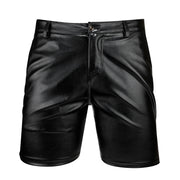 Men's Elastic Pu Leather Shorts image 11