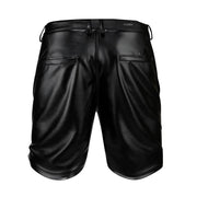 Men's Elastic Pu Leather Shorts image 7