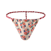 Men Printed Thongs Lingerie Underwear U Pouch Breathable Bikini Tanga Hombre Slips Sexy Men's Exotic T-back Jockstrap Cuecas