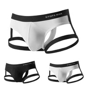 Sexy Men's Jockstrap Breathable Panties Bulge Pouch Briefs Elastic Backless Jockstrap Briefs Underpants Underwear Pump Man
