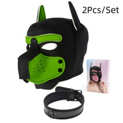 Latex Rubber Dog Mask with Collar image 10