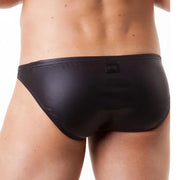 Men Sexy Lingerie Men's Jockstrap PU Leather Underwear Pouch Panties Low Waist Underpants Sensual Hombre Thong U Convex Briefs