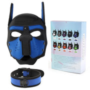Latex Rubber Dog Mask with Collar image 4