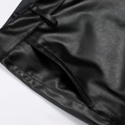 Men's Elastic Pu Leather Shorts image 9