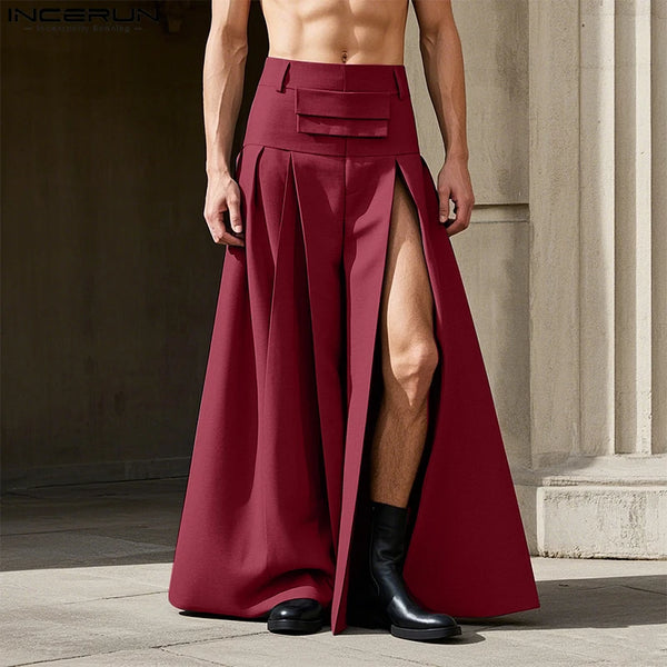 Bold Pleated Skirt Pants