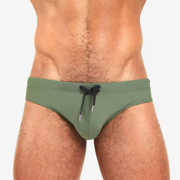 Low-Rise Solid Swim Briefs