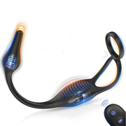 Vibrating Anal Massager with Penis Ring image 7