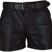 Men's Edgy PU Leather Shorts image 4