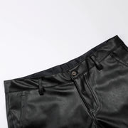 Men's Elastic Pu Leather Shorts image 2
