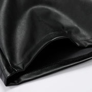 Men's Elastic Pu Leather Shorts image 4