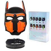 Latex Rubber Dog Mask with Collar image 0