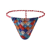 Men Printed Thongs Lingerie Underwear U Pouch Breathable Bikini Tanga Hombre Slips Sexy Men's Exotic T-back Jockstrap Cuecas