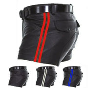 Men's Edgy PU Leather Shorts image 0