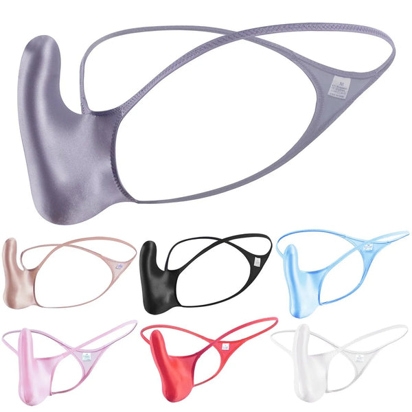Men’s Glossy Extended-Pouch Thong