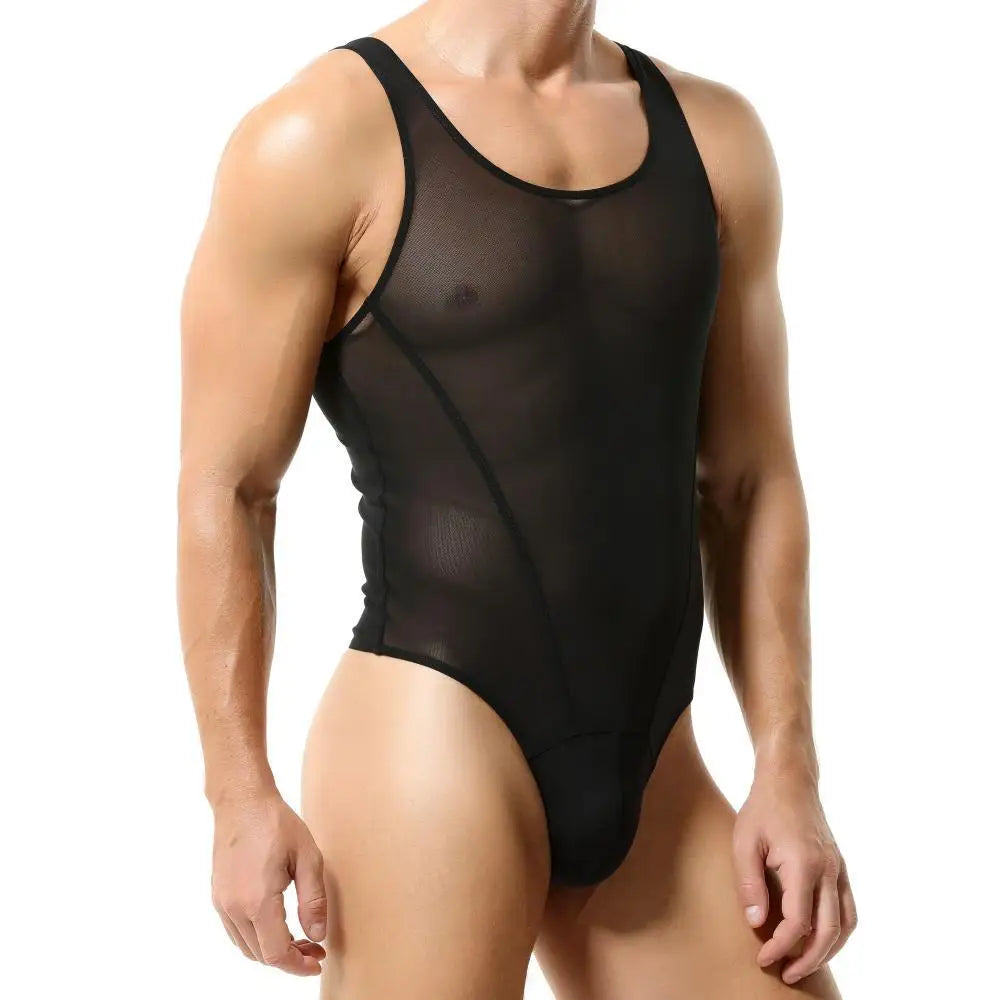 Mesh Shapewear Singlet for Men image 0