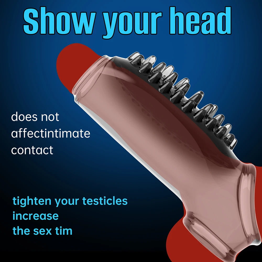 Reusable Textured Penis Sleeve Cover image 1