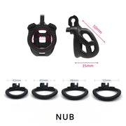 Male Chastity Cage with Lock Rings image 4