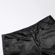 Men's Elastic Pu Leather Shorts image 8