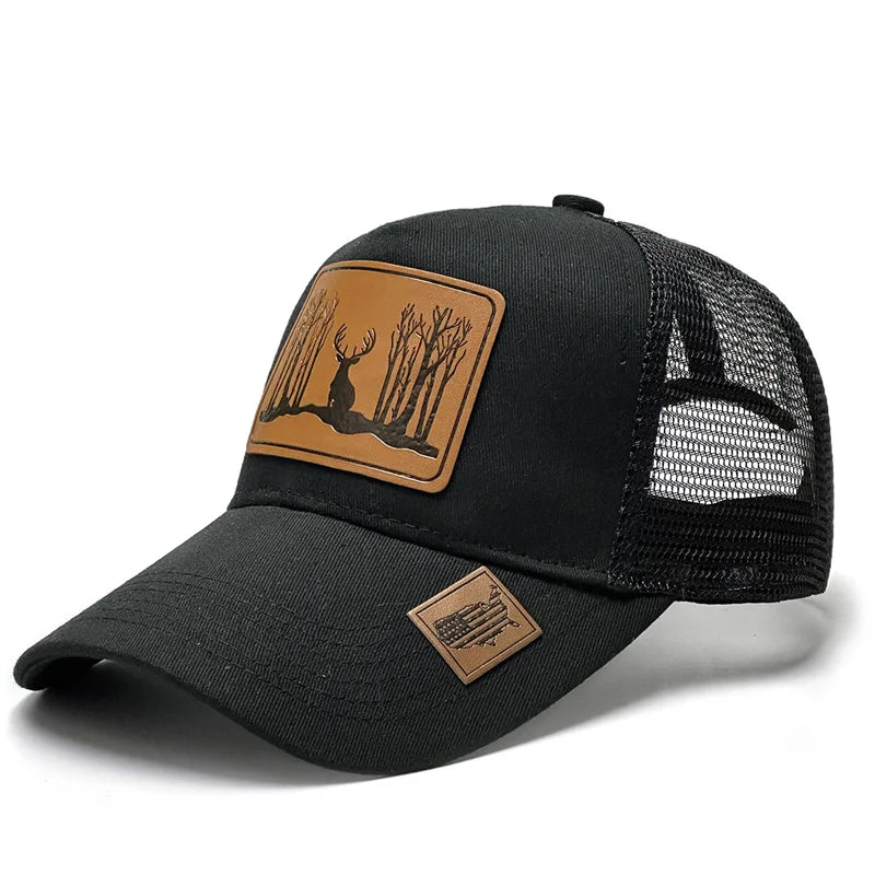 Genuine Leather Baseball Cap image 1