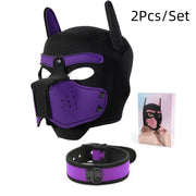 Latex Rubber Dog Mask with Collar image 52