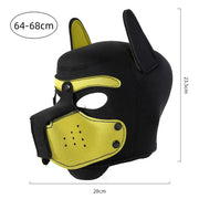 Latex Rubber Dog Mask with Collar image 17
