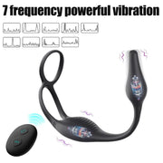 Vibrating Anal Massager with Penis Ring image 2