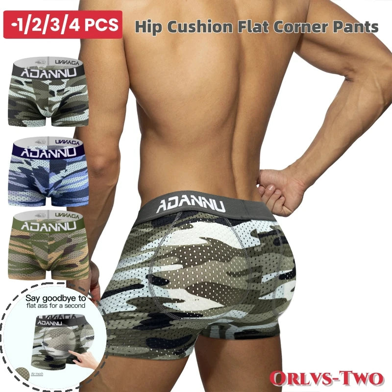 Camouflage Mesh Boxer Shorts with Cushion image 0