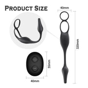 Vibrating Anal Massager with Penis Ring image 5