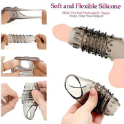 Reusable Textured Penis Sleeve Enhancer image 1