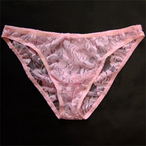 Men's Transparent Lace Briefs