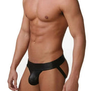 Sexy Lingerie for Men Thongs PU Leather Men's Jockstrap G-Strings Underwear Erotic Panties Hot Male's Underwear