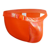 Side-Open Faux Leather Bikini Briefs image 12